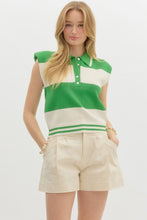 Load image into Gallery viewer, All That Knit Polo Top / Green
