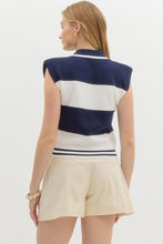Load image into Gallery viewer, All That Knit Polo Top / Navy