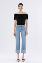 Load image into Gallery viewer, Vervet High Rise Cuffed Straight Denim / Jude