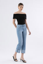 Load image into Gallery viewer, Vervet High Rise Cuffed Straight Denim / Jude
