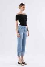 Load image into Gallery viewer, Vervet High Rise Cuffed Straight Denim / Jude