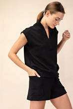 Load image into Gallery viewer, Rae Mode Modal Scuba Lux V-Neck Sleeveless Top / Black