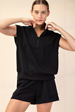 Load image into Gallery viewer, Rae Mode Modal Scuba Lux V-Neck Sleeveless Top / Black