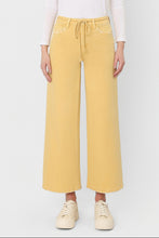 Load image into Gallery viewer, Vervet High Rise Drawstring Crop Wide Leg Denim / Marigold