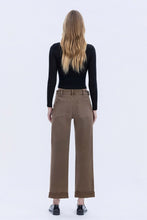 Load image into Gallery viewer, Flying Monkey Tabbed Slim Wide Cuff Jeans / Coffee