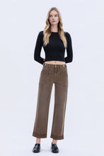 Load image into Gallery viewer, Flying Monkey Tabbed Slim Wide Cuff Jeans / Coffee