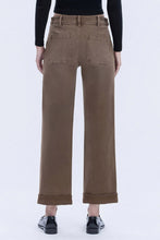 Load image into Gallery viewer, Flying Monkey Tabbed Slim Wide Cuff Jeans / Coffee