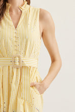 Load image into Gallery viewer, City Scape & Stripe Midi Dress