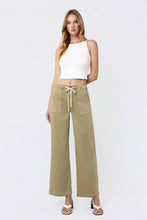Load image into Gallery viewer, Vervet High Rise Baggy Wide Leg Jean w/ Drawstring / Herb