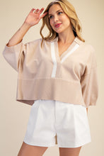 Load image into Gallery viewer, Drop Shoulder Collar Sweater / Beige