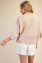 Load image into Gallery viewer, Drop Shoulder Collar Sweater / Beige