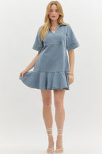 Load image into Gallery viewer, Sunny Denim Frill Mini Dress