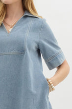 Load image into Gallery viewer, Sunny Denim Frill Mini Dress