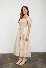 Load image into Gallery viewer, Farmhouse Florals Smocked Midi Dress