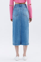 Load image into Gallery viewer, Vervet High Rise Utility Midi Denim Skirt