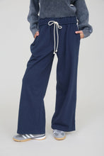 Load image into Gallery viewer, Vintage Chic Navy Wide Leg Lounge Pant