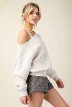Load image into Gallery viewer, Rae Mode French Terry Fleece Off Shoulder Top