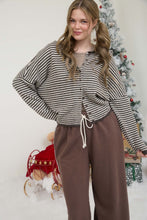 Load image into Gallery viewer, Cocoa & Cream Striped Sweater