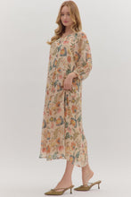 Load image into Gallery viewer, Fall Florals & Grace Midi Dress