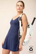 Load image into Gallery viewer, Rae Mode Butter V-neck Piping Skortsie / Navy