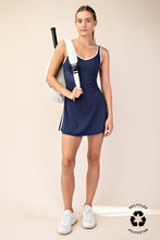 Load image into Gallery viewer, Rae Mode Butter V-neck Piping Skortsie / Navy