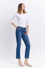 Load image into Gallery viewer, Vervet Bella High Rise Trouser Hem Crop Flare Denim
