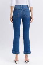 Load image into Gallery viewer, Vervet Bella High Rise Trouser Hem Crop Flare Denim
