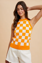 Load image into Gallery viewer, Stadium Check Halter Sweater Top
