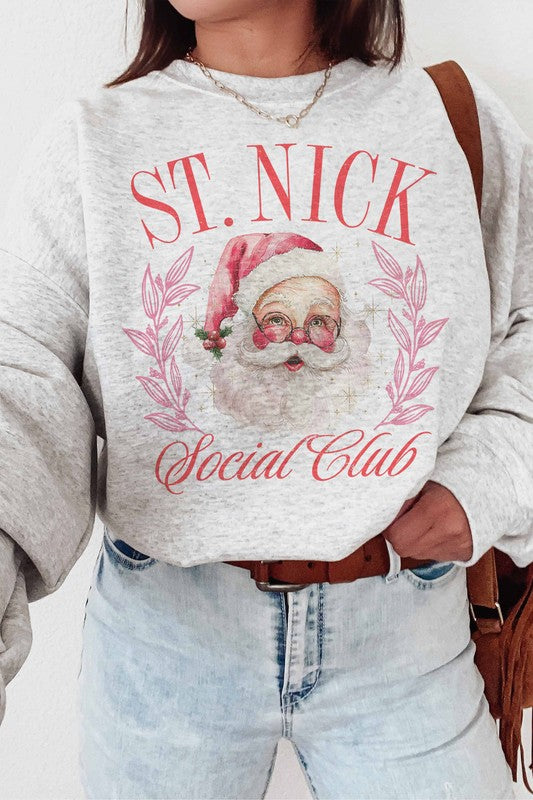 St.Nick Social Club Crewneck / Ash Grey