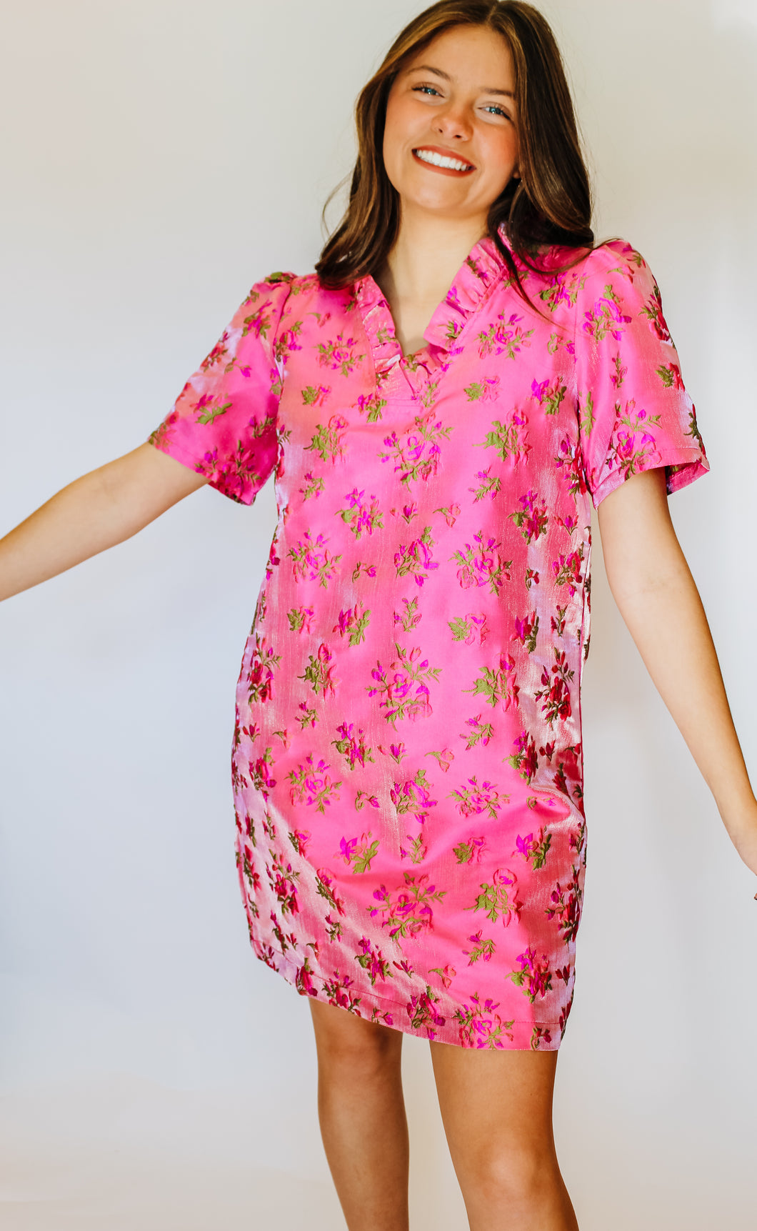 Baylie Anne Floral Jacquard Dress