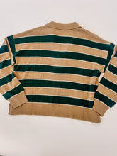 Load image into Gallery viewer, Camden Polo Stripe Sweater / Hunter Green
