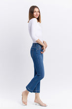 Load image into Gallery viewer, Vervet Bella High Rise Trouser Hem Crop Flare Denim
