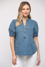 Load image into Gallery viewer, Cowgirl Chambray Top
