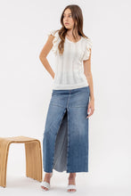 Load image into Gallery viewer, Eyelet Back Tie Sweater Top - Ivory
