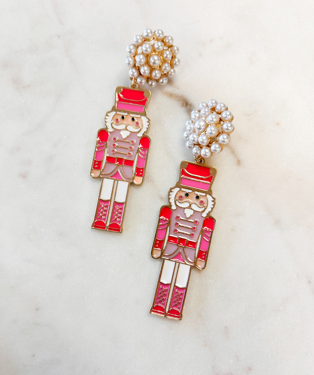 Pink Nutcracker Earrings