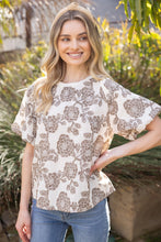 Load image into Gallery viewer, Warm Brew Floral Top
