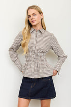 Load image into Gallery viewer, The Rowan Cinched Flannel Top
