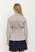 Load image into Gallery viewer, The Rowan Cinched Flannel Top
