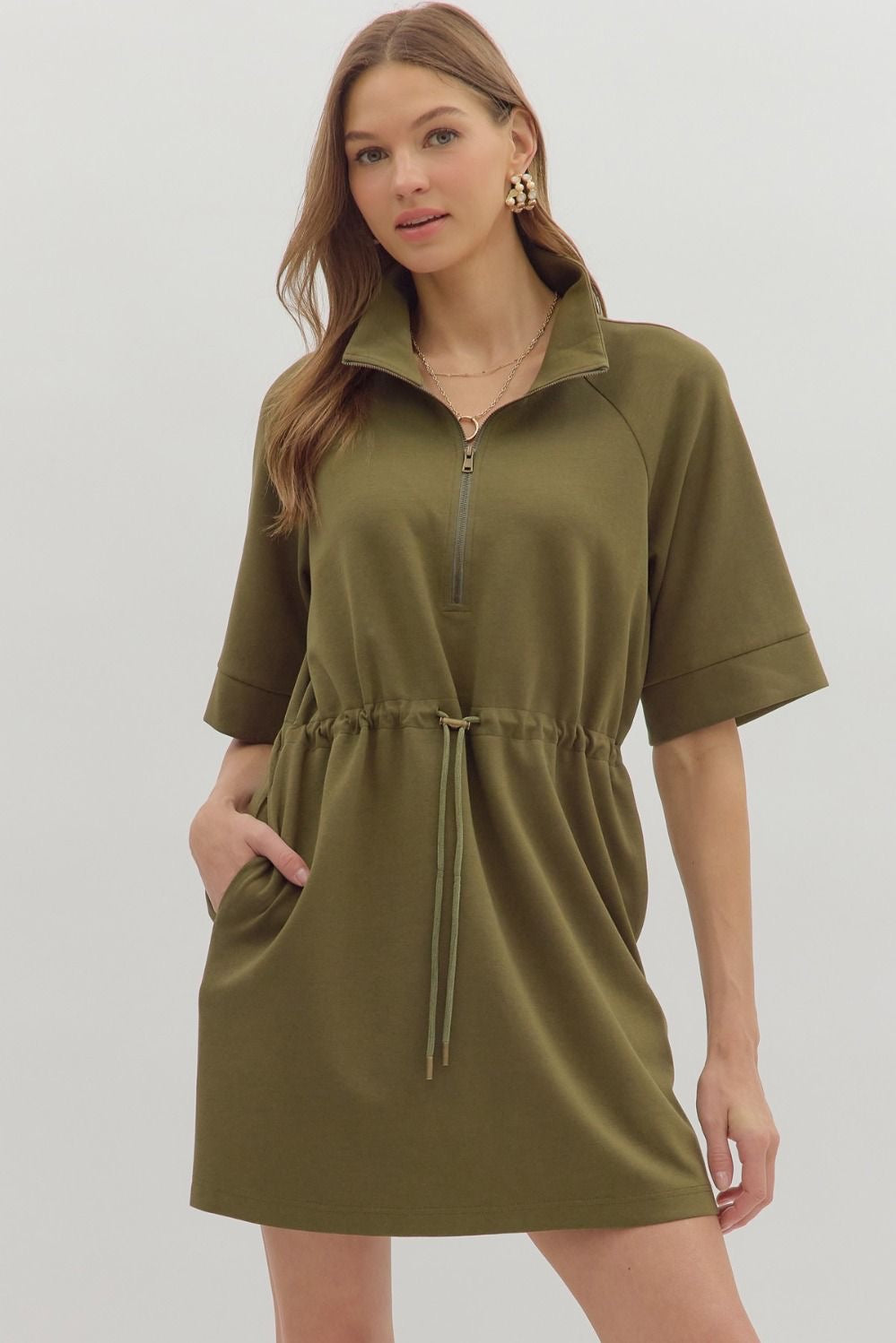 Cute & Practical Drawstring Dress