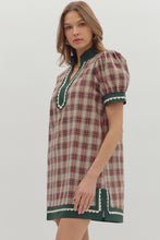 Load image into Gallery viewer, Cottage Christmas Plaid Dress
