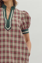Load image into Gallery viewer, Cottage Christmas Plaid Dress
