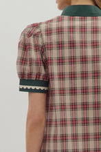 Load image into Gallery viewer, Cottage Christmas Plaid Dress
