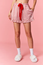 Load image into Gallery viewer, Velvet Wreath Striped PJ Set
