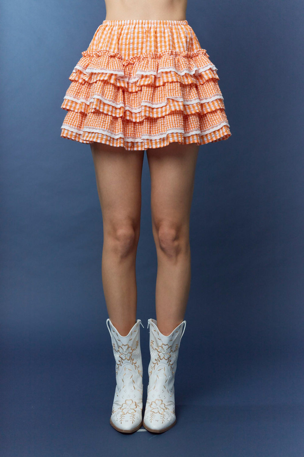 Girly Gameday Gingham Skirt