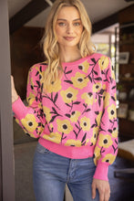 Load image into Gallery viewer, Think Pink Floral Sweater
