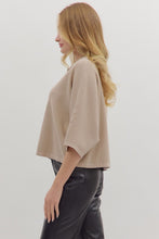 Load image into Gallery viewer, Basic Is Best Knit Top / Stone
