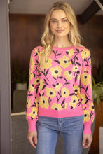 Load image into Gallery viewer, Think Pink Floral Sweater
