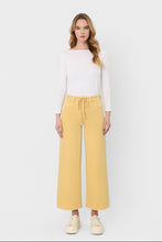 Load image into Gallery viewer, Vervet High Rise Drawstring Crop Wide Leg Denim / Marigold
