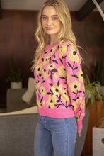 Load image into Gallery viewer, Think Pink Floral Sweater
