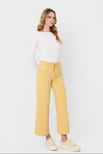 Load image into Gallery viewer, Vervet High Rise Drawstring Crop Wide Leg Denim / Marigold
